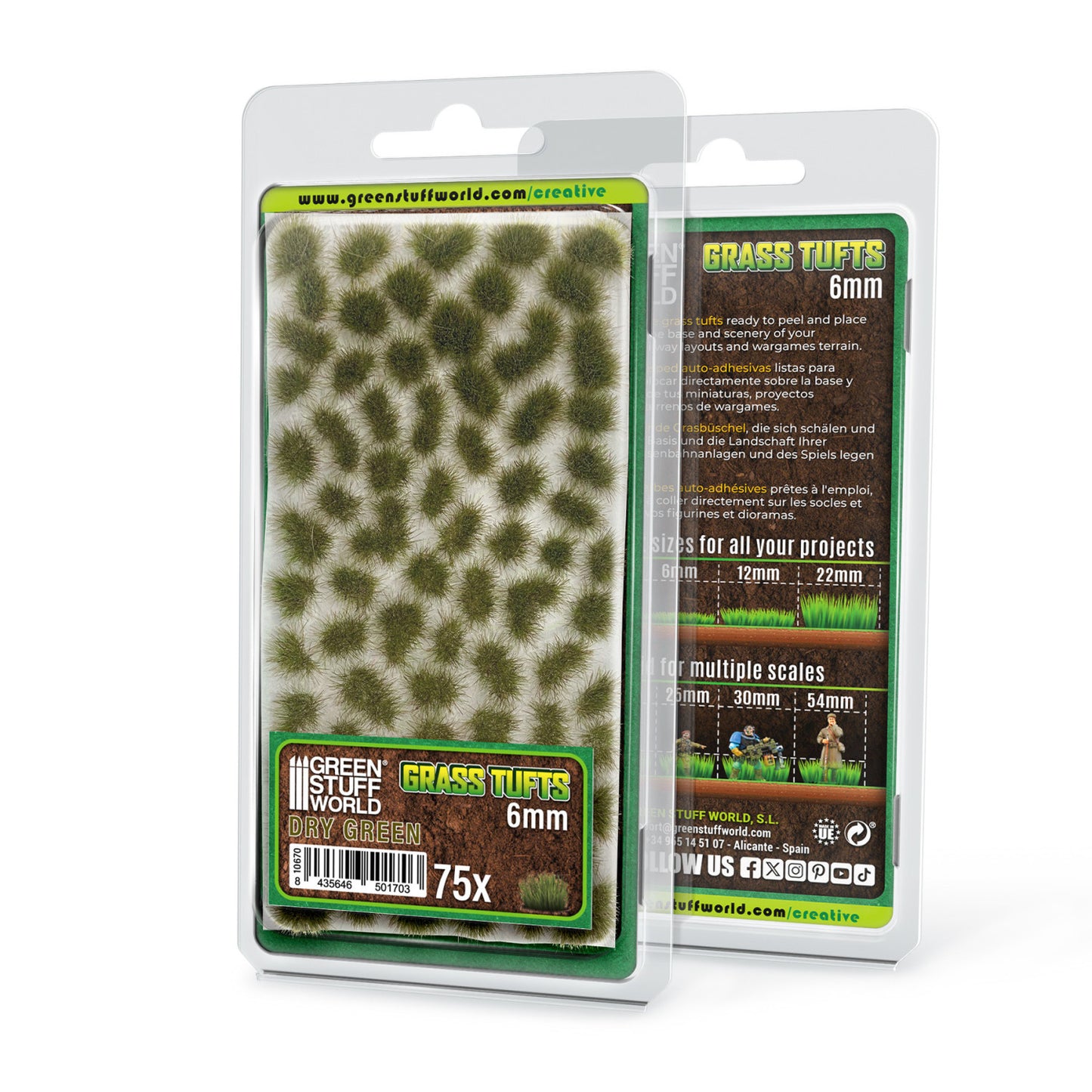 Matas Cesped - Tufts - 6 mm - Verde Seco