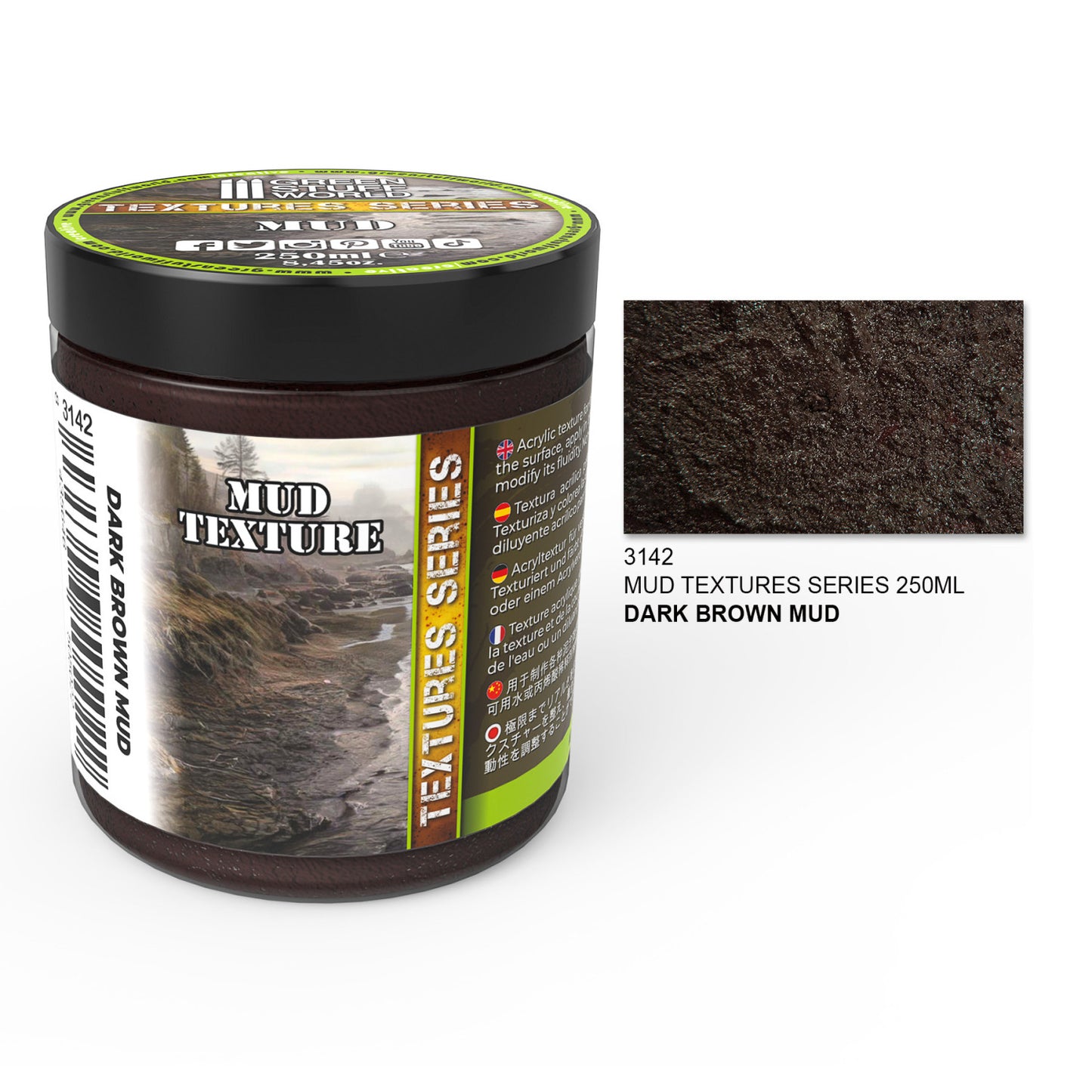Textura de barro - Marrón oscuro 250ml