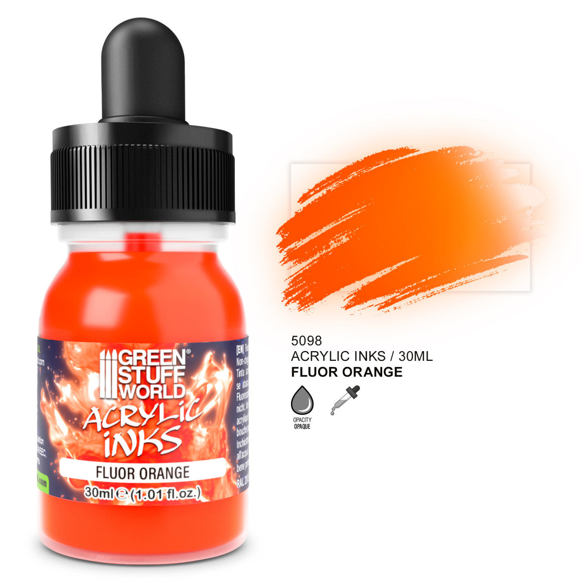Tinta Acrilica Fluor - Naranja
