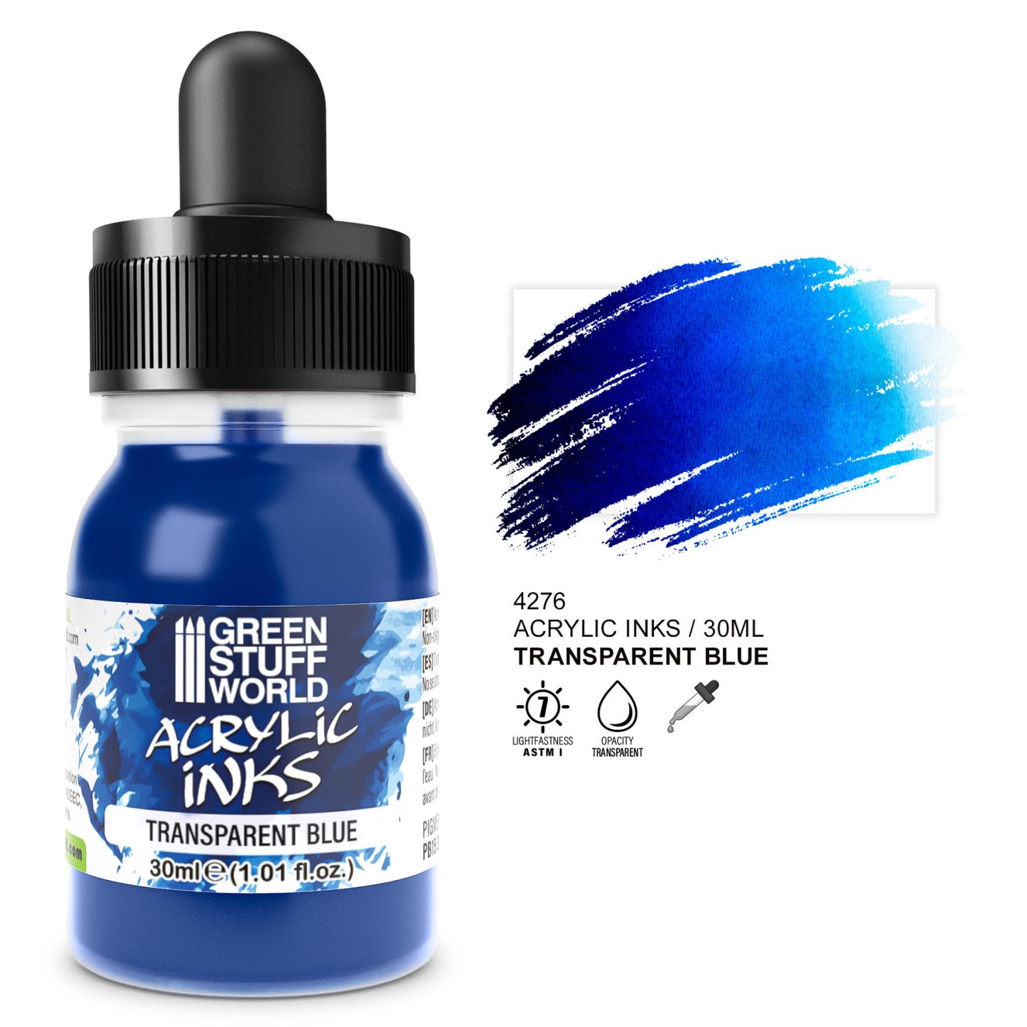 Tinta Acrilica Transparente - Azul