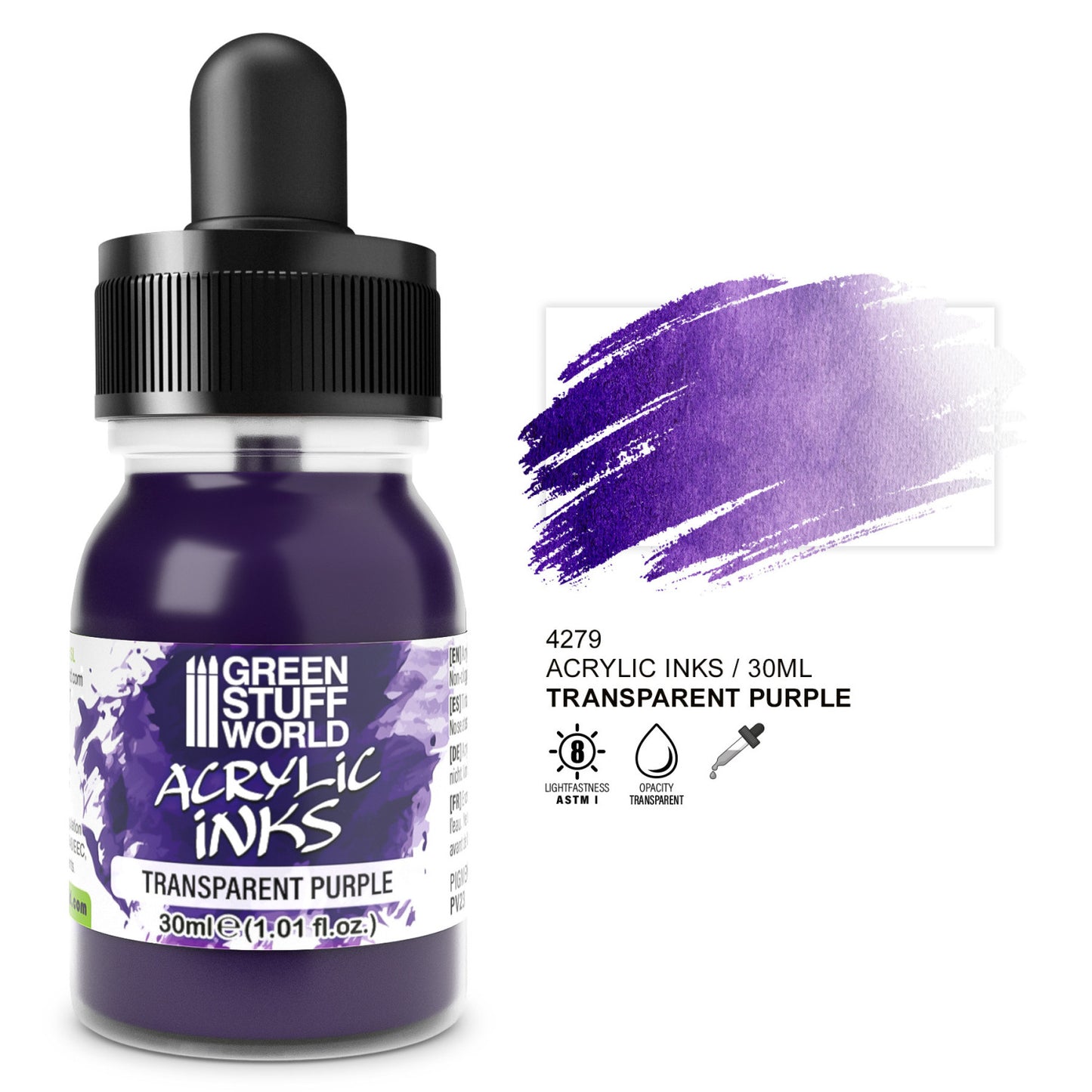 Tinta Acrilica Transparente - Violeta