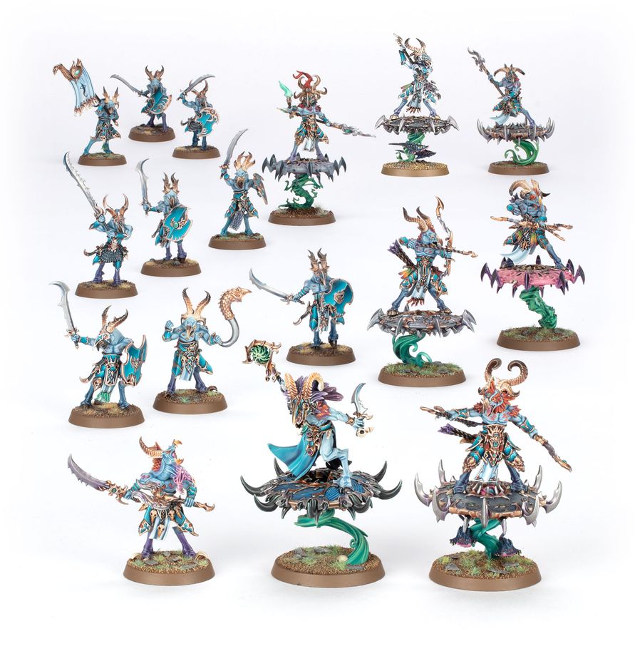 Punta de lanza de Discípulos de Tzeentch: Bandada de guerra Tzaangor