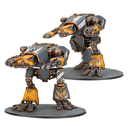Titanes de Exploración Warhound con Turbo-Laser Destructors y Vulcan Mega-Bolters