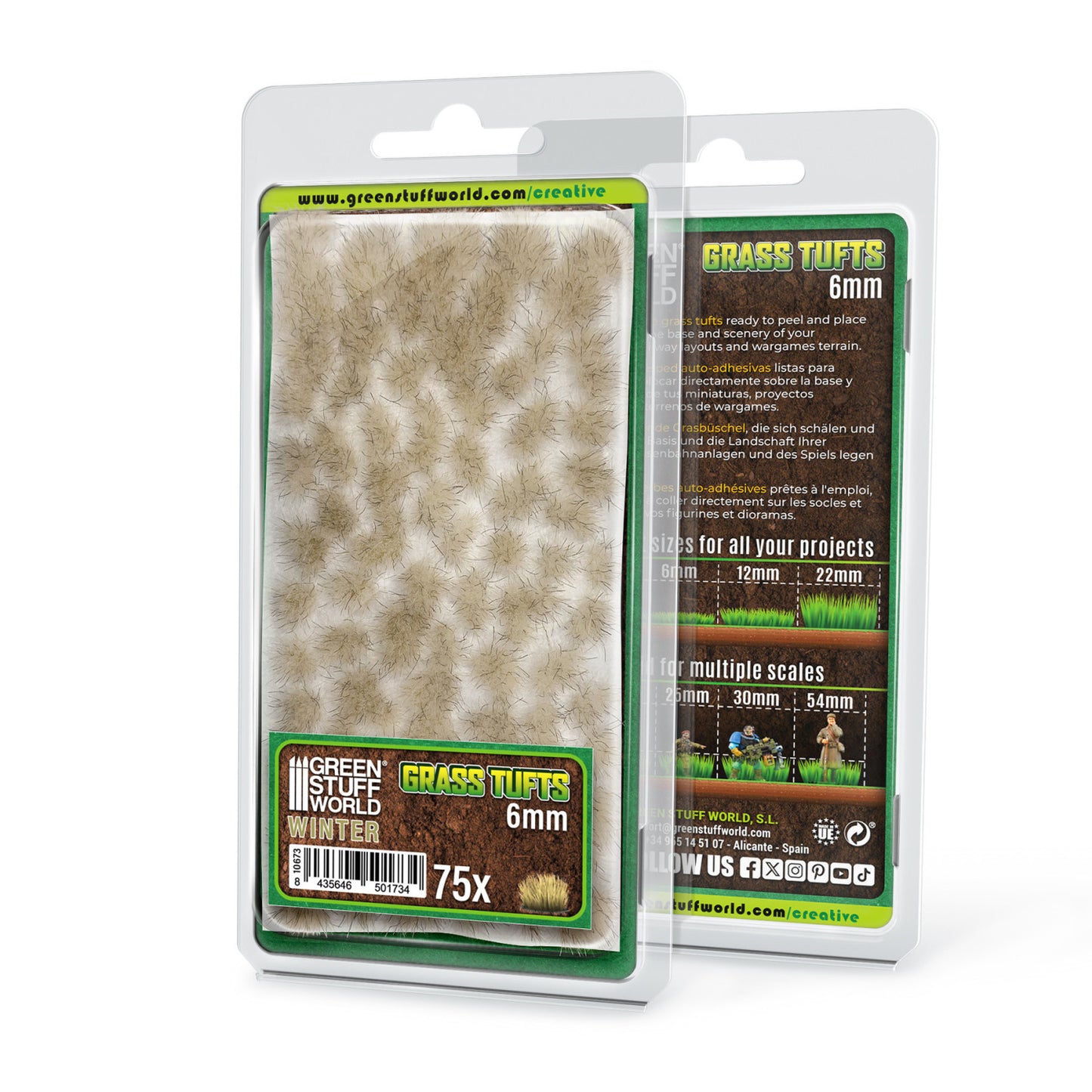 Matas Cesped - Tufts - 6 mm - Blanco Invierno
