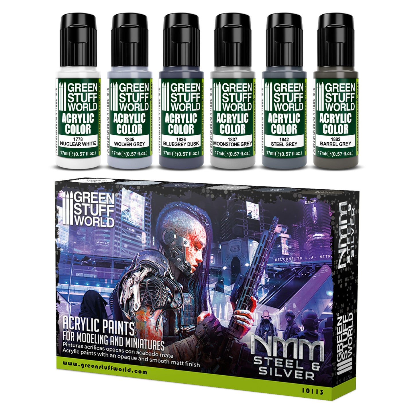 Set Pintura - MNM Plata y Acero