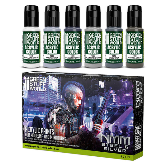 Set Pintura - MNM Plata y Acero