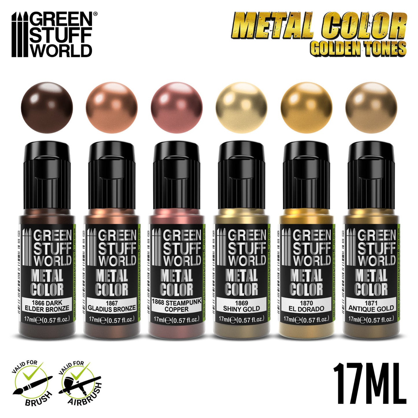 Set Pinturas Metalicas - Oro