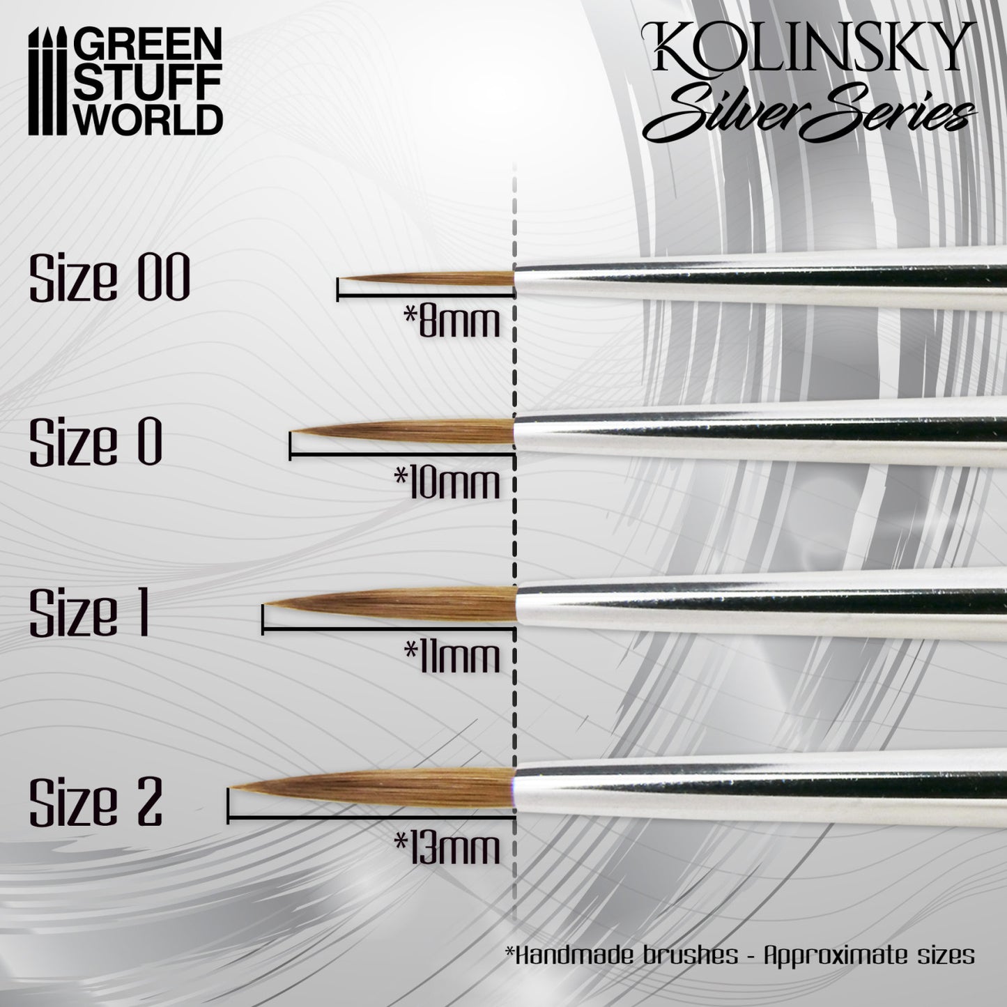 SILVER SERIES Set Pinceles Kolinsky