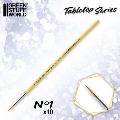 TABLETOP SERIES Set Pinceles Sinteticos 1 (Pack x10)