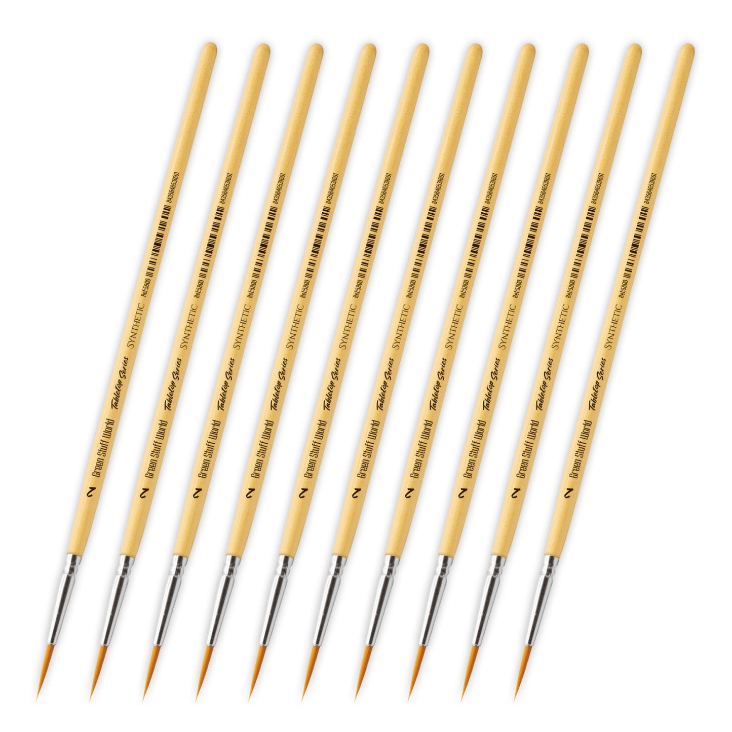 TABLETOP SERIES Set Pinceles Sinteticos 2 (Pack x10)