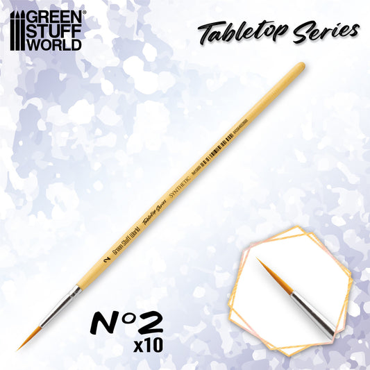 TABLETOP SERIES Set Pinceles Sinteticos 2 (Pack x10)
