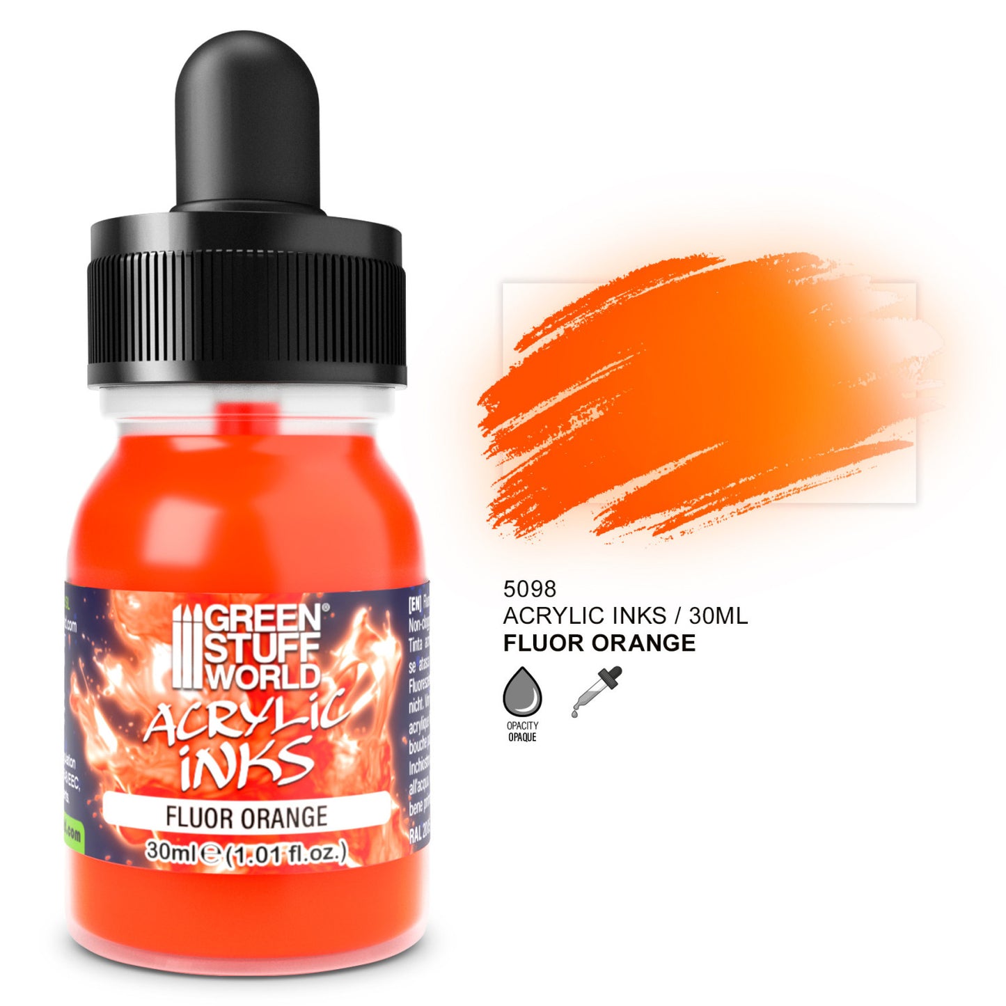 Tinta Acrilica Fluor - Naranja