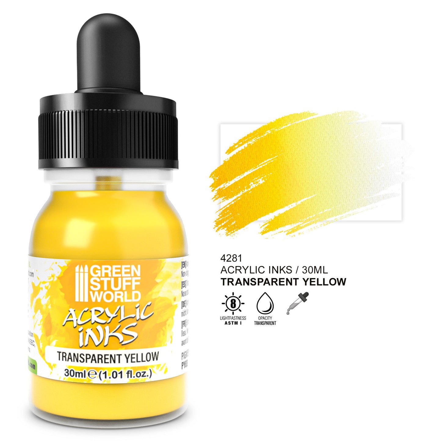 Tinta Acrilica Transparente - Amarillo