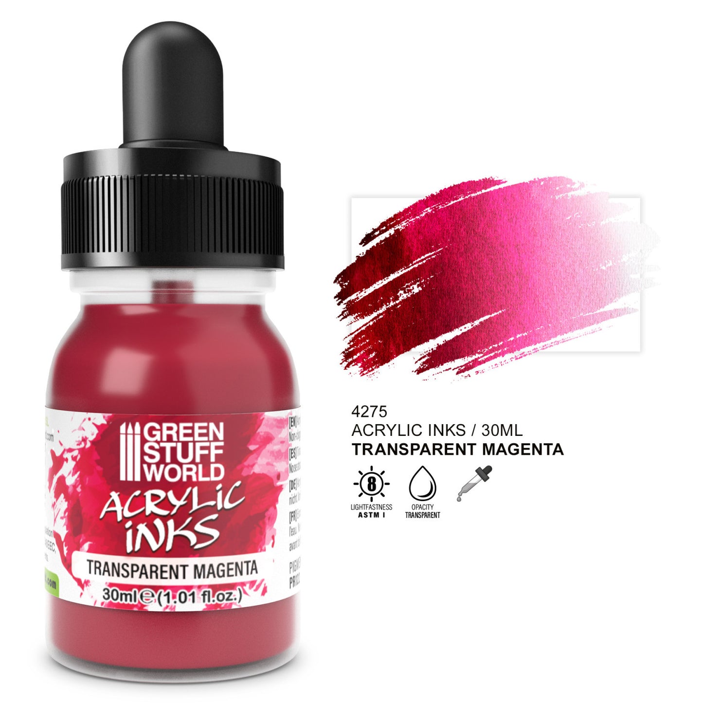 Tinta Acrilica Transparente - Magenta
